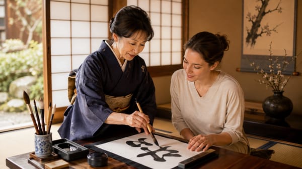 Traditional Japanese Calligraphy Experience